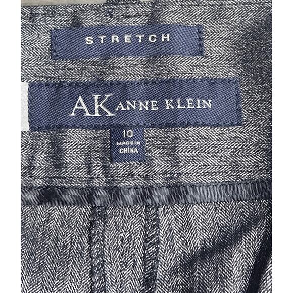 Anne Klein AK Suit Pants Women's Size 10 Gray Polyester Blend Wide Straight Leg - Picture 3 of 8